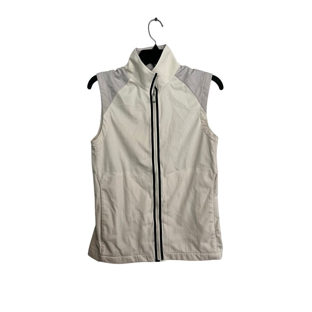 Nike Golf Women's White Gray Therma Fit Sleeveless Full Zip Victory Vest Size XS